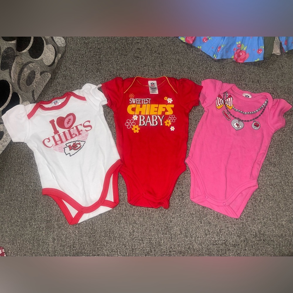 Chiefs baby onesies
